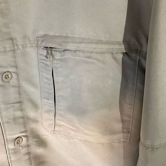 Men’s The North Face Button Down Utility Oxford Shirt Shacket, khaki, XL - Picture 12 of 16